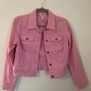 LOFT Y2K pink denim jacket